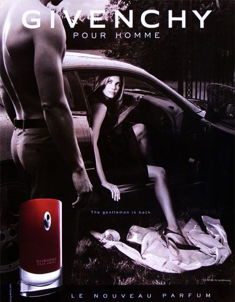 Givenchy pour Homme Givenchy for men reklam kadın arabada altına giysi atmış çamur için ...jpg