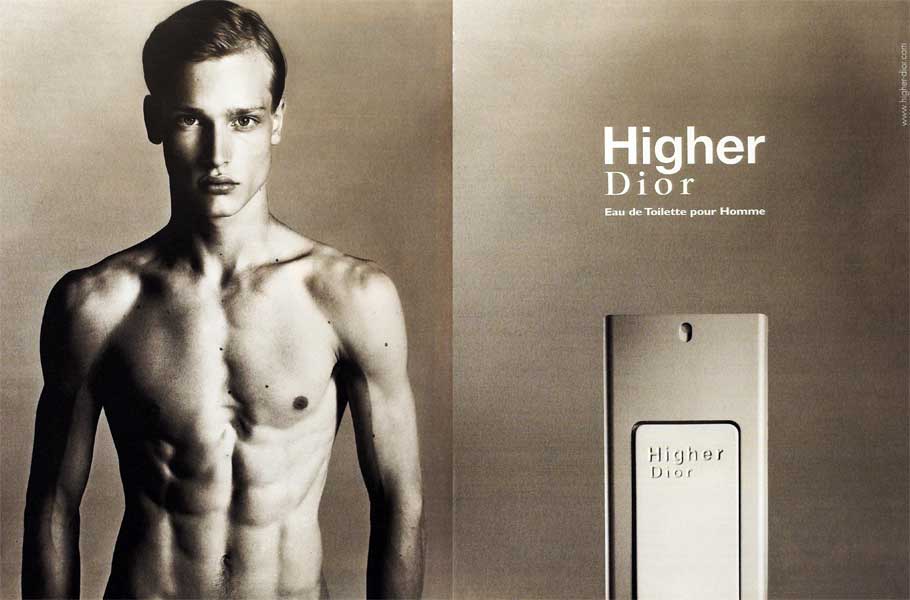 Higher Christian Dior for men manken üst kısım çıplak reklam afiş poster chanel63.jpg