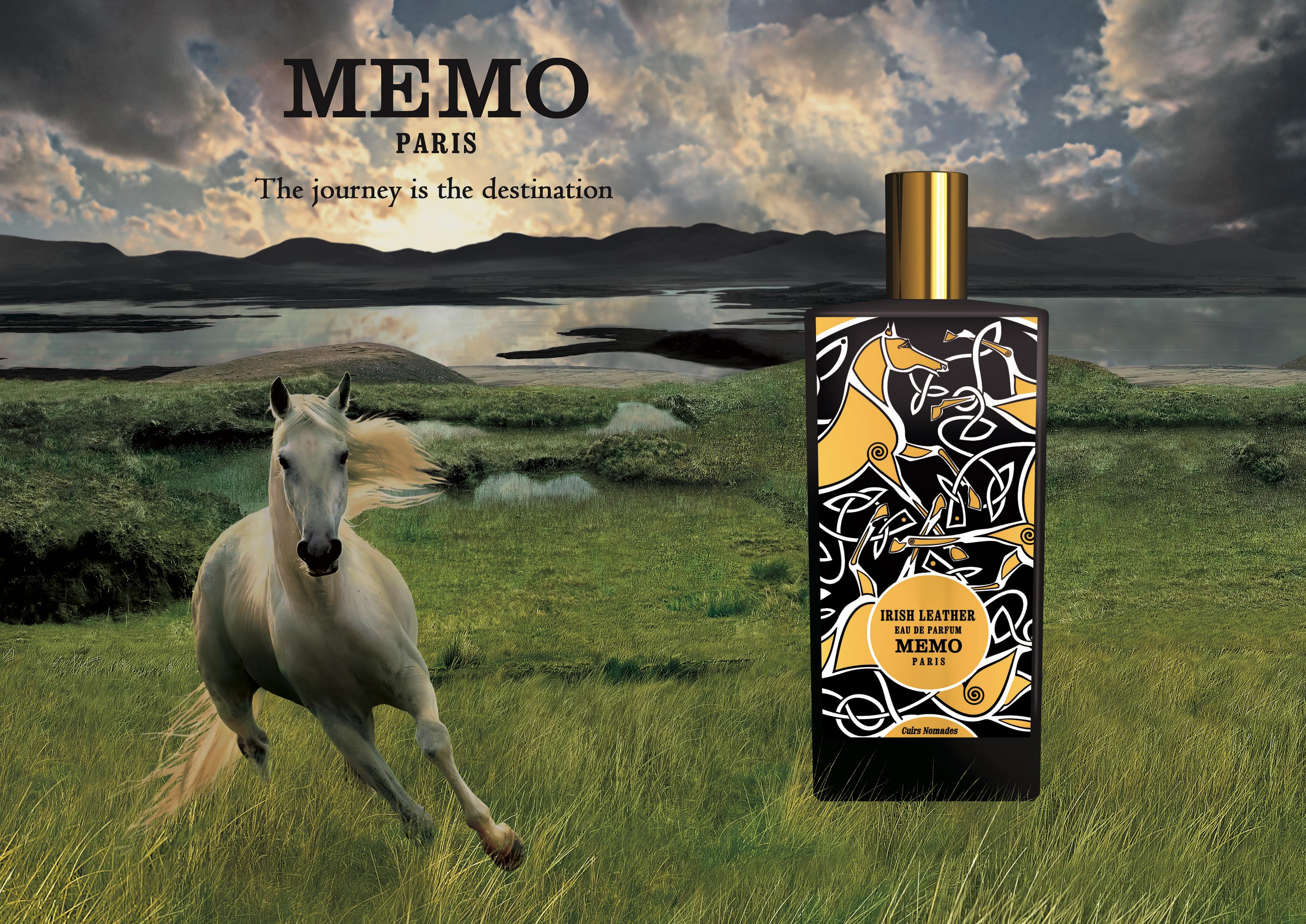 Irish Leather Memo Paris for women and men horse nature Irish commercial poster at doğa.jpg