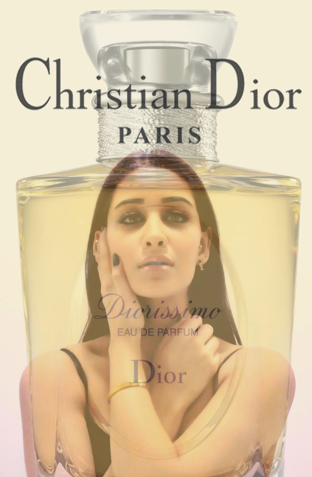 Les Creations de Monsieur Dior Diorissimo Eau de Parfum Christian Dior Morlai Sesay manken afiş.jpg