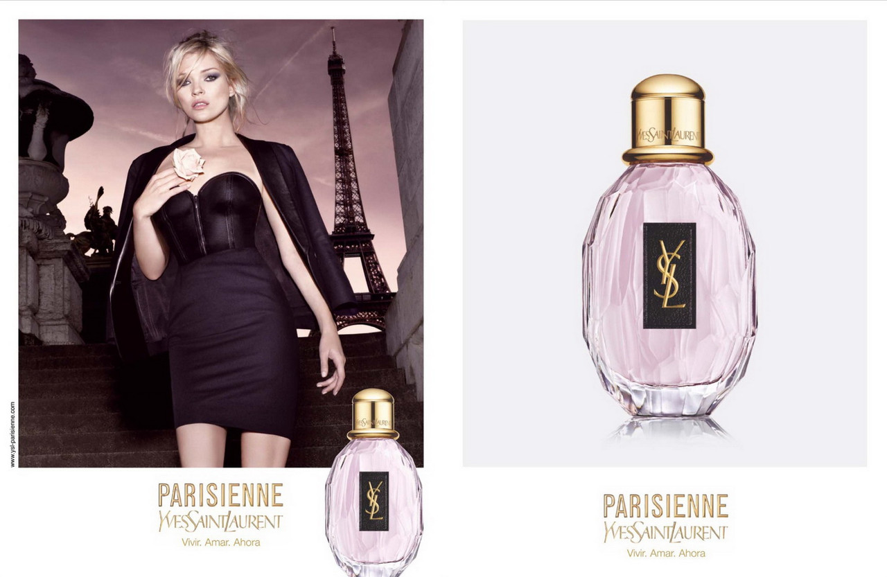 Parisienne Yves Saint Laurent for women manken şişe poster commercial afiş.jpg