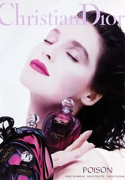 Poison Christian Dior eau de cologne toilette esprit de parfum afiş manken.jpg
