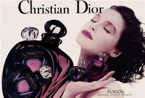 Poison Christian Dior eau de cologne toilette esprit de parfum afiş manken yan.jpg