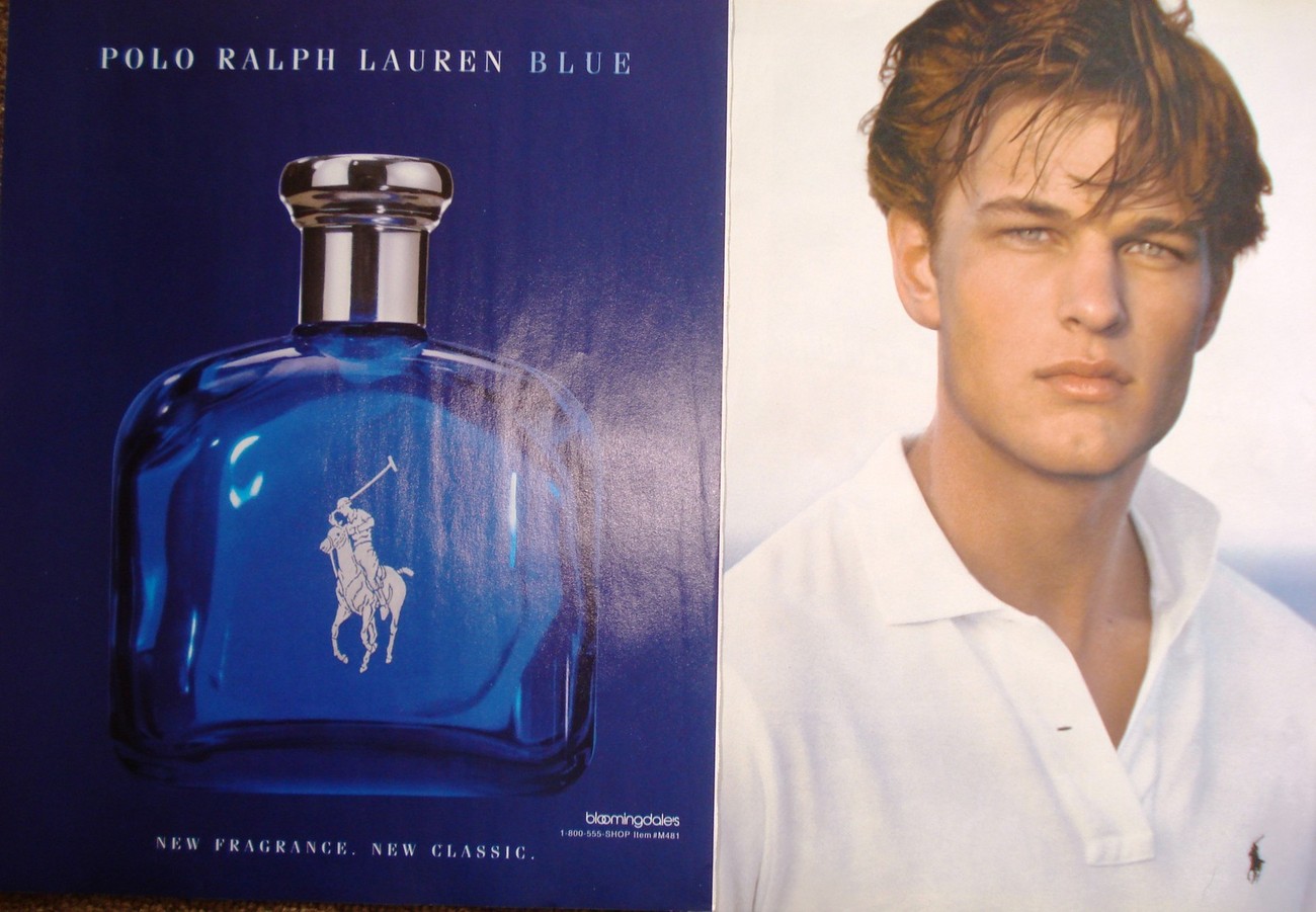 Polo Blue Ralph Lauren for men eski antika rekalm afiş poster erkek manken.jpg